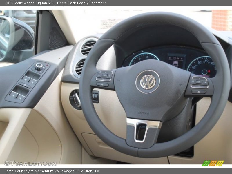 Deep Black Pearl / Sandstone 2015 Volkswagen Tiguan SEL