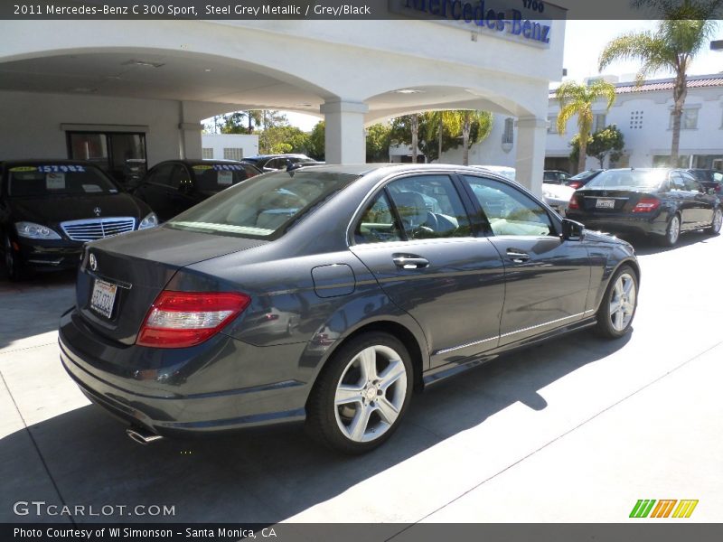 Steel Grey Metallic / Grey/Black 2011 Mercedes-Benz C 300 Sport