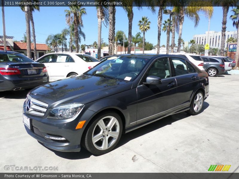 Steel Grey Metallic / Grey/Black 2011 Mercedes-Benz C 300 Sport