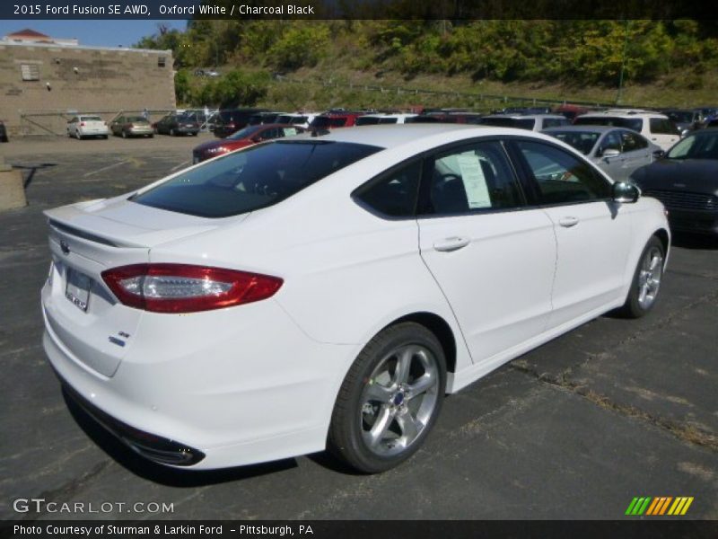 Oxford White / Charcoal Black 2015 Ford Fusion SE AWD
