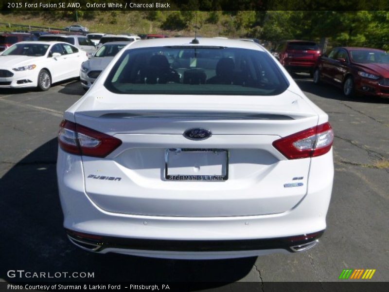 Oxford White / Charcoal Black 2015 Ford Fusion SE AWD