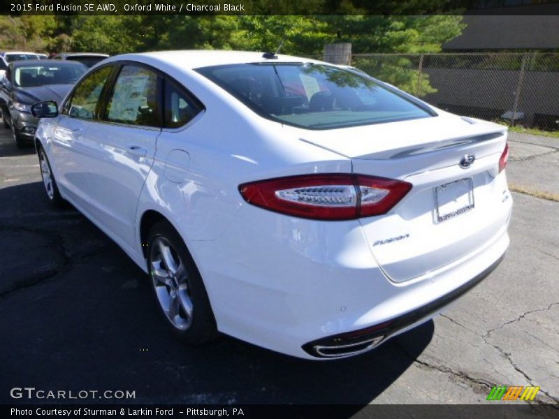 Oxford White / Charcoal Black 2015 Ford Fusion SE AWD