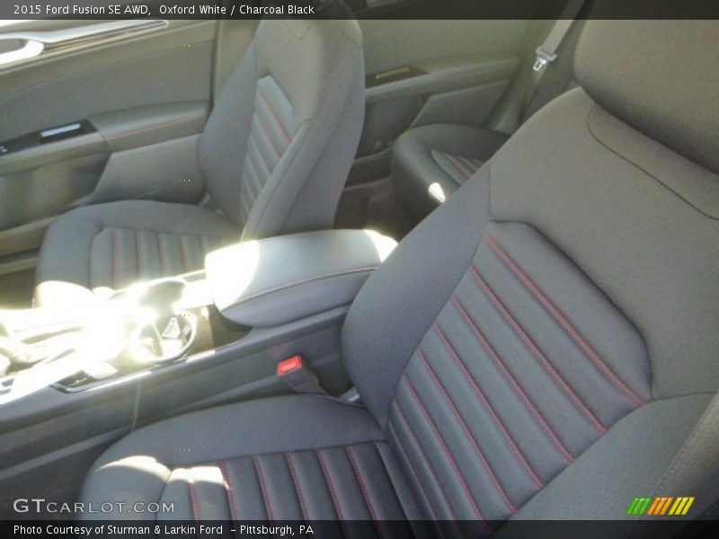 Oxford White / Charcoal Black 2015 Ford Fusion SE AWD