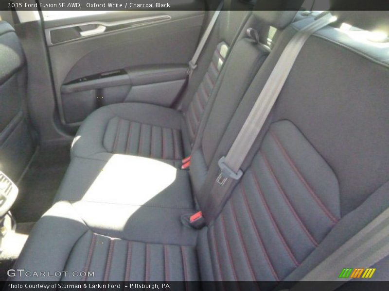 Oxford White / Charcoal Black 2015 Ford Fusion SE AWD