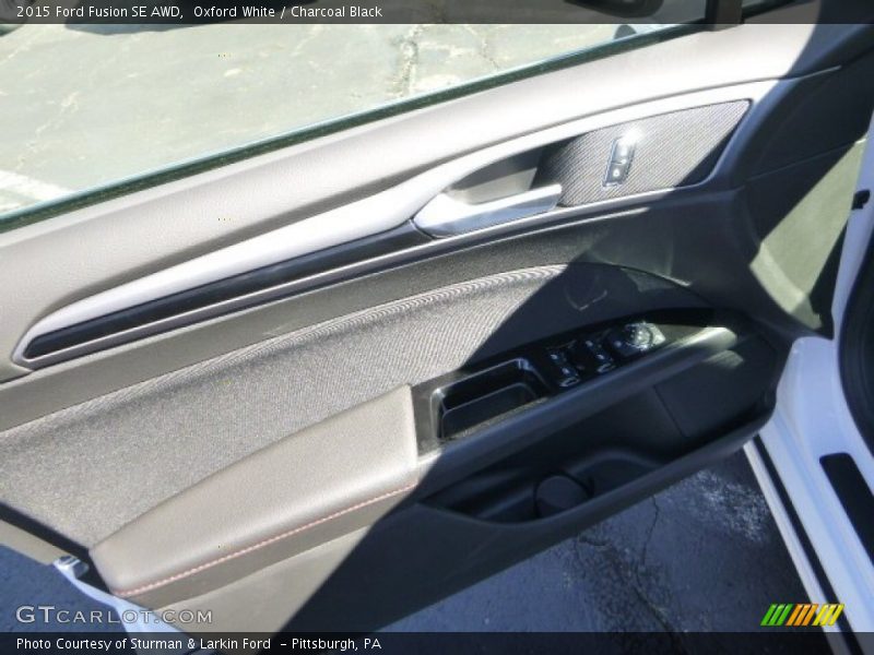 Oxford White / Charcoal Black 2015 Ford Fusion SE AWD