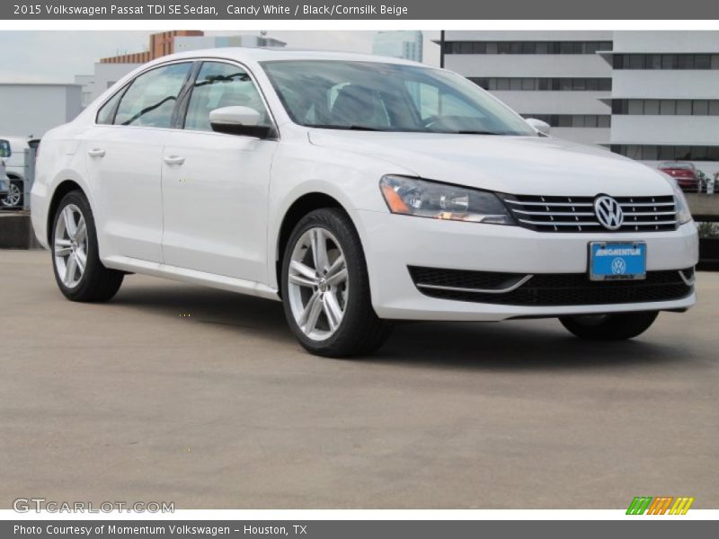 Candy White / Black/Cornsilk Beige 2015 Volkswagen Passat TDI SE Sedan