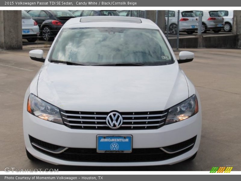 Candy White / Black/Cornsilk Beige 2015 Volkswagen Passat TDI SE Sedan
