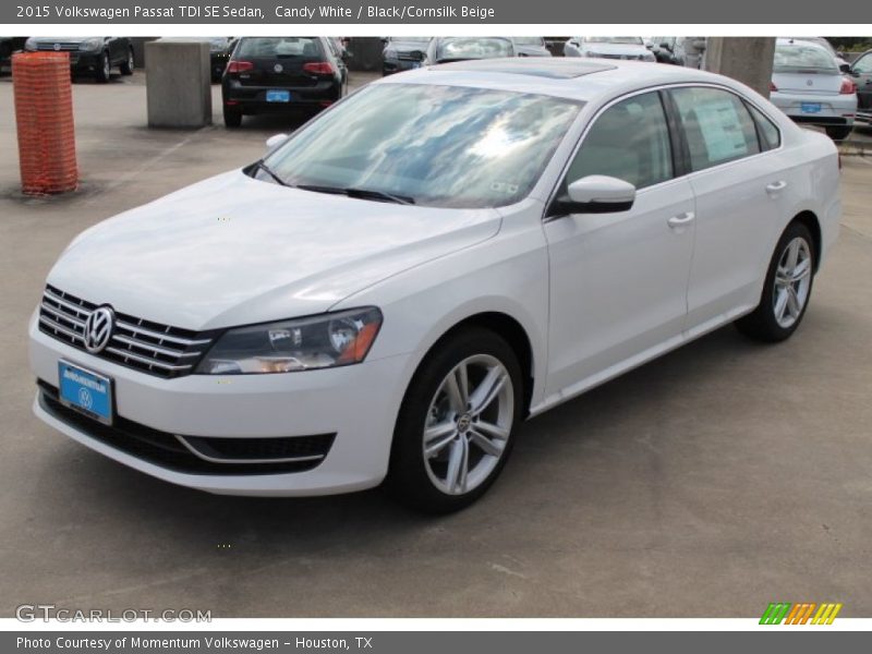 Candy White / Black/Cornsilk Beige 2015 Volkswagen Passat TDI SE Sedan