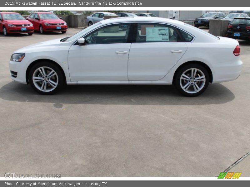 Candy White / Black/Cornsilk Beige 2015 Volkswagen Passat TDI SE Sedan