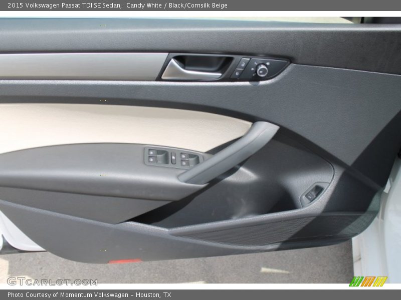 Candy White / Black/Cornsilk Beige 2015 Volkswagen Passat TDI SE Sedan