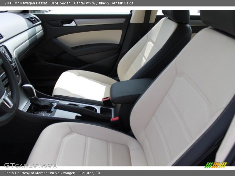 Candy White / Black/Cornsilk Beige 2015 Volkswagen Passat TDI SE Sedan