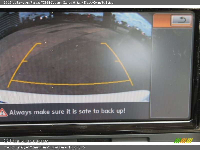 Candy White / Black/Cornsilk Beige 2015 Volkswagen Passat TDI SE Sedan