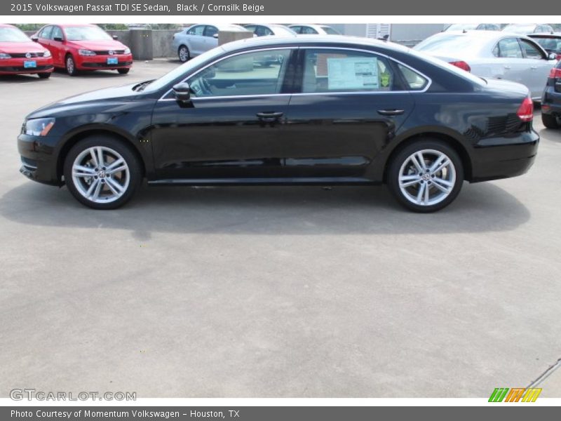 Black / Cornsilk Beige 2015 Volkswagen Passat TDI SE Sedan