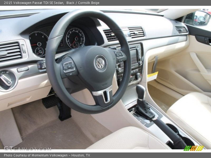Black / Cornsilk Beige 2015 Volkswagen Passat TDI SE Sedan