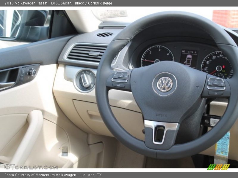 Black / Cornsilk Beige 2015 Volkswagen Passat TDI SE Sedan