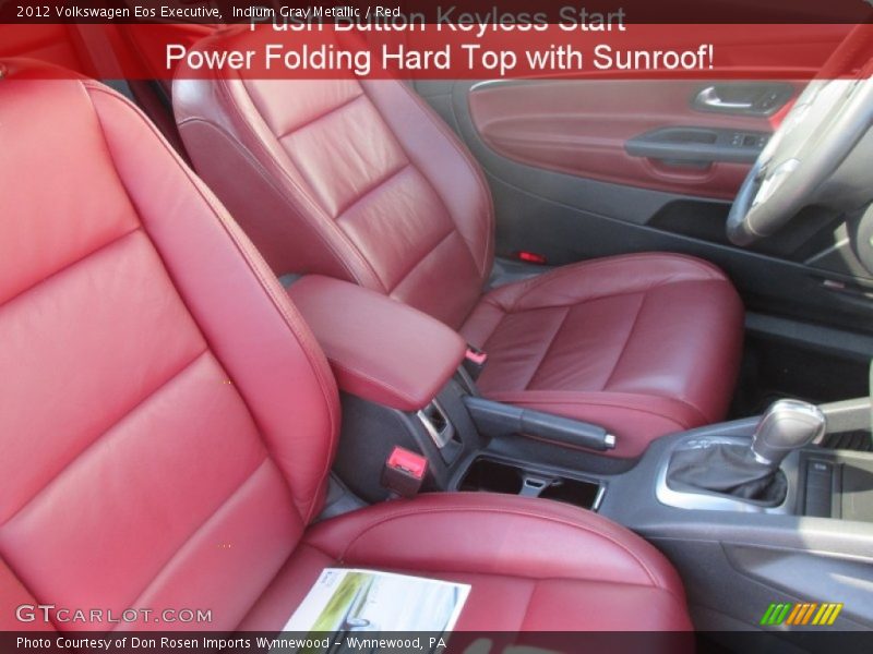 Indium Gray Metallic / Red 2012 Volkswagen Eos Executive