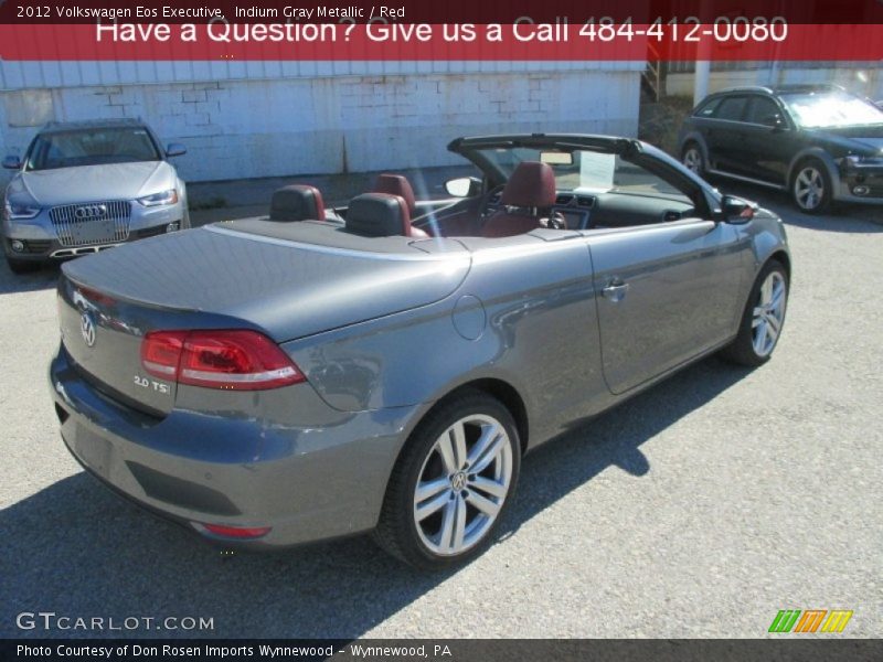 Indium Gray Metallic / Red 2012 Volkswagen Eos Executive