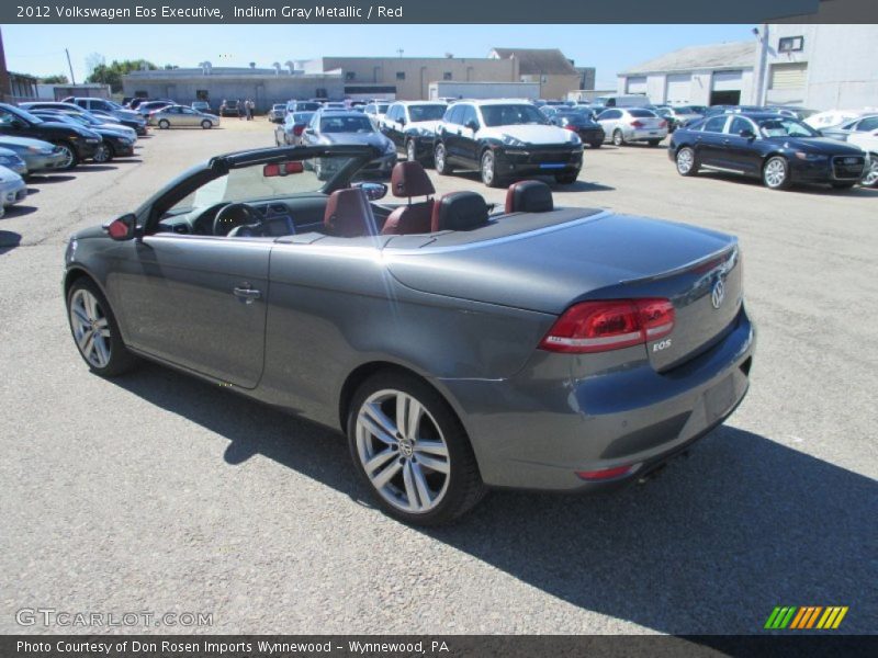 Indium Gray Metallic / Red 2012 Volkswagen Eos Executive