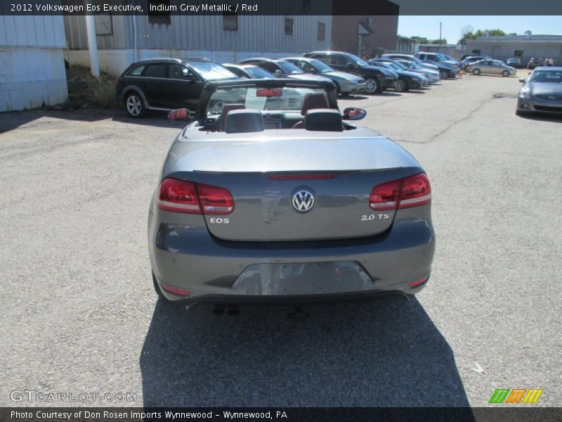 Indium Gray Metallic / Red 2012 Volkswagen Eos Executive