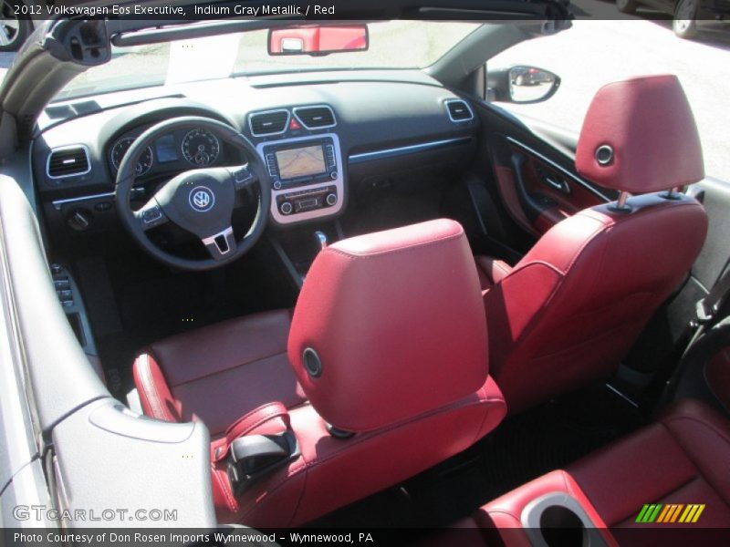 Indium Gray Metallic / Red 2012 Volkswagen Eos Executive