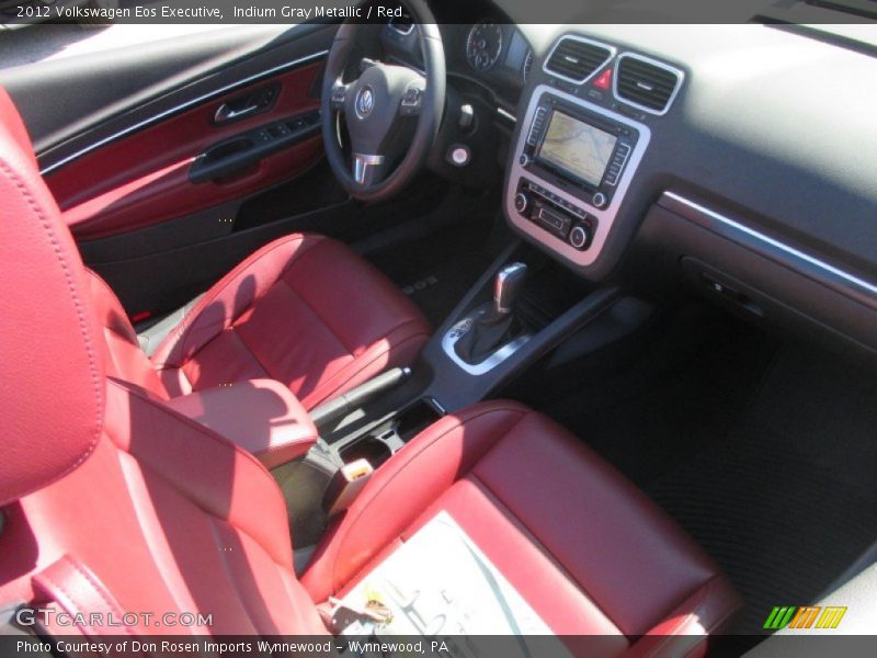 Indium Gray Metallic / Red 2012 Volkswagen Eos Executive