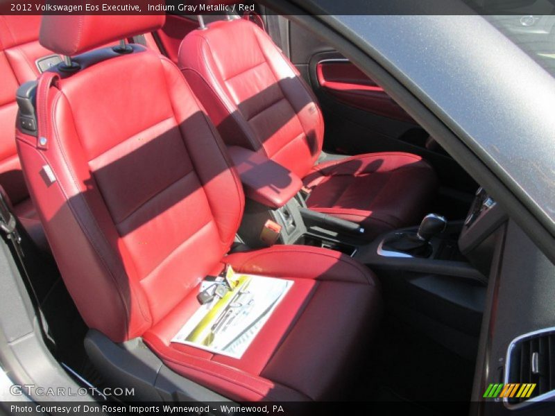Indium Gray Metallic / Red 2012 Volkswagen Eos Executive