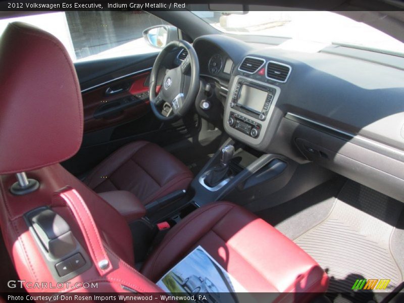 Indium Gray Metallic / Red 2012 Volkswagen Eos Executive