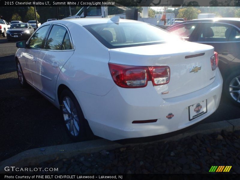 Summit White / Cocoa/Light Neutral 2015 Chevrolet Malibu LT