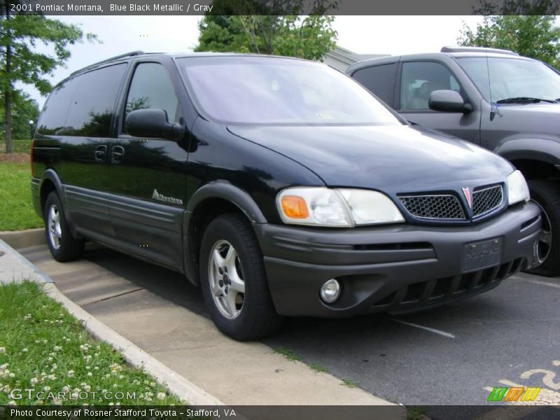 Blue Black Metallic / Gray 2001 Pontiac Montana