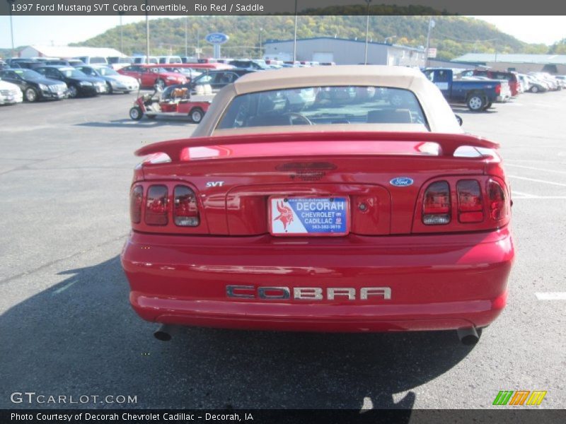 Rio Red / Saddle 1997 Ford Mustang SVT Cobra Convertible