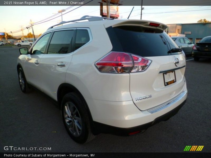 Pearl White / Charcoal 2015 Nissan Rogue SL AWD