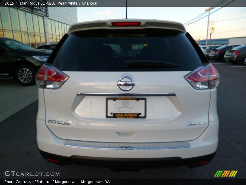 Pearl White / Charcoal 2015 Nissan Rogue SL AWD