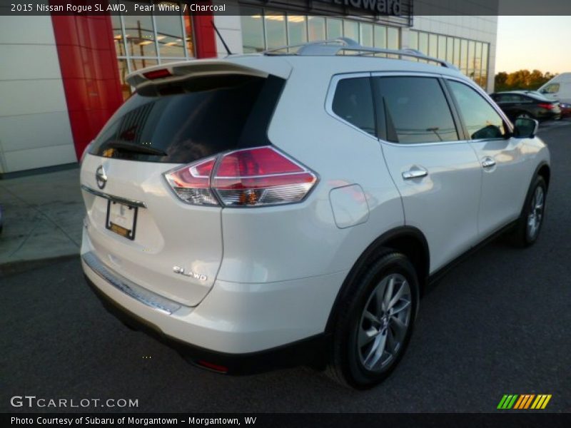 Pearl White / Charcoal 2015 Nissan Rogue SL AWD