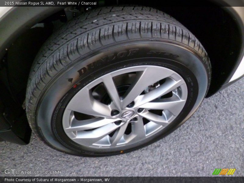 Pearl White / Charcoal 2015 Nissan Rogue SL AWD