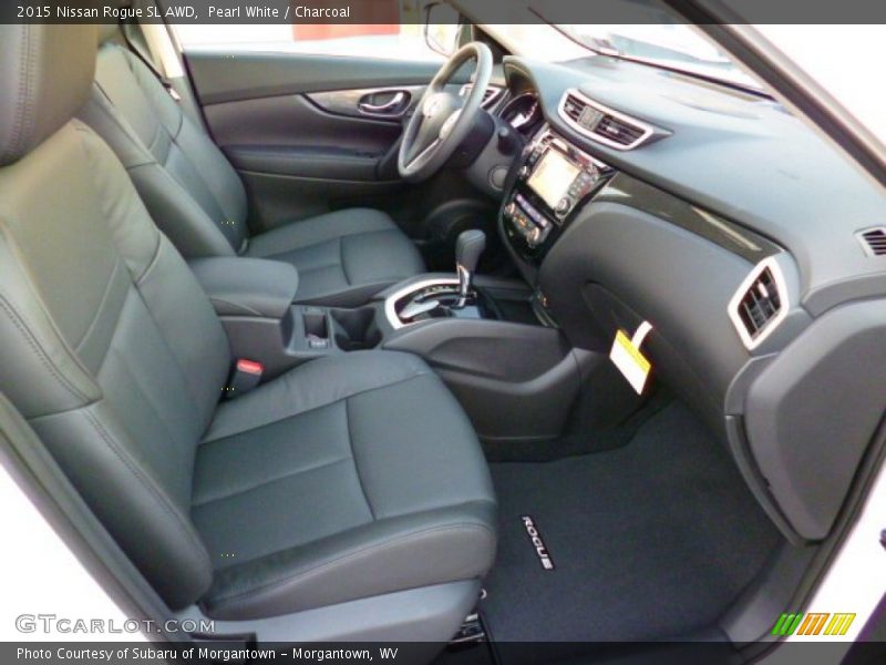 Pearl White / Charcoal 2015 Nissan Rogue SL AWD