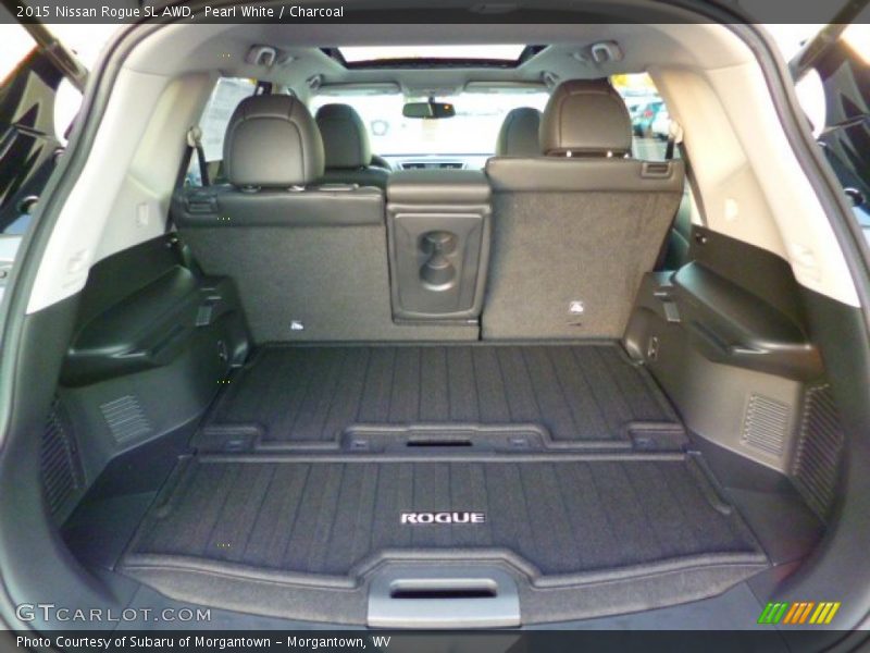 Pearl White / Charcoal 2015 Nissan Rogue SL AWD