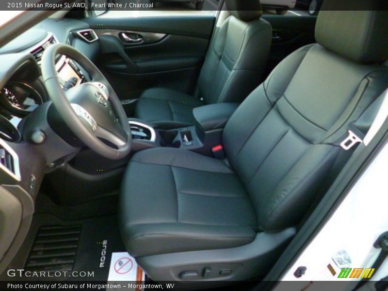 Pearl White / Charcoal 2015 Nissan Rogue SL AWD
