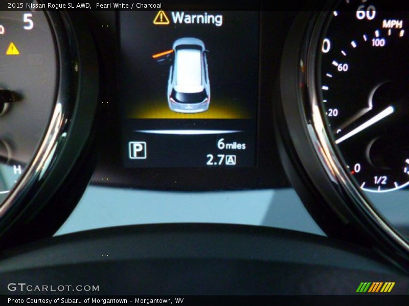 Pearl White / Charcoal 2015 Nissan Rogue SL AWD
