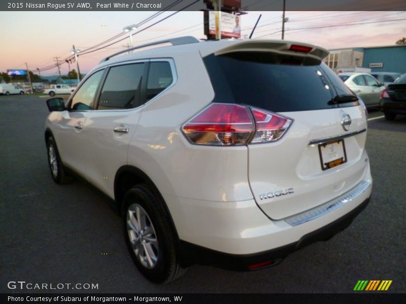 Pearl White / Charcoal 2015 Nissan Rogue SV AWD