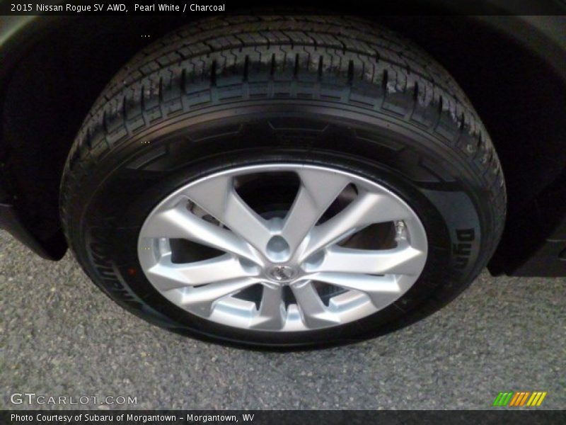 Pearl White / Charcoal 2015 Nissan Rogue SV AWD