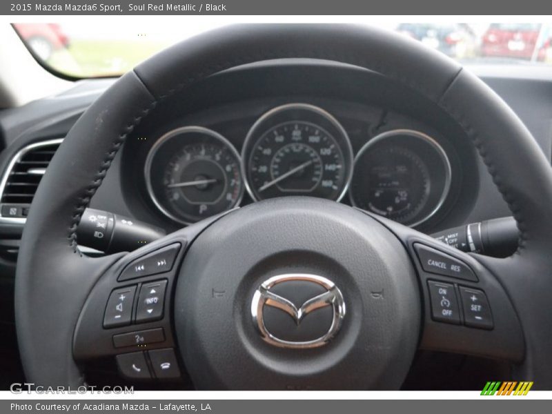 Soul Red Metallic / Black 2015 Mazda Mazda6 Sport