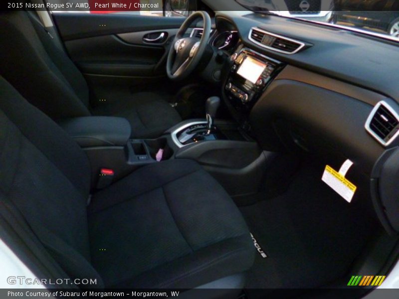 Pearl White / Charcoal 2015 Nissan Rogue SV AWD