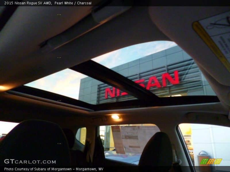 Pearl White / Charcoal 2015 Nissan Rogue SV AWD