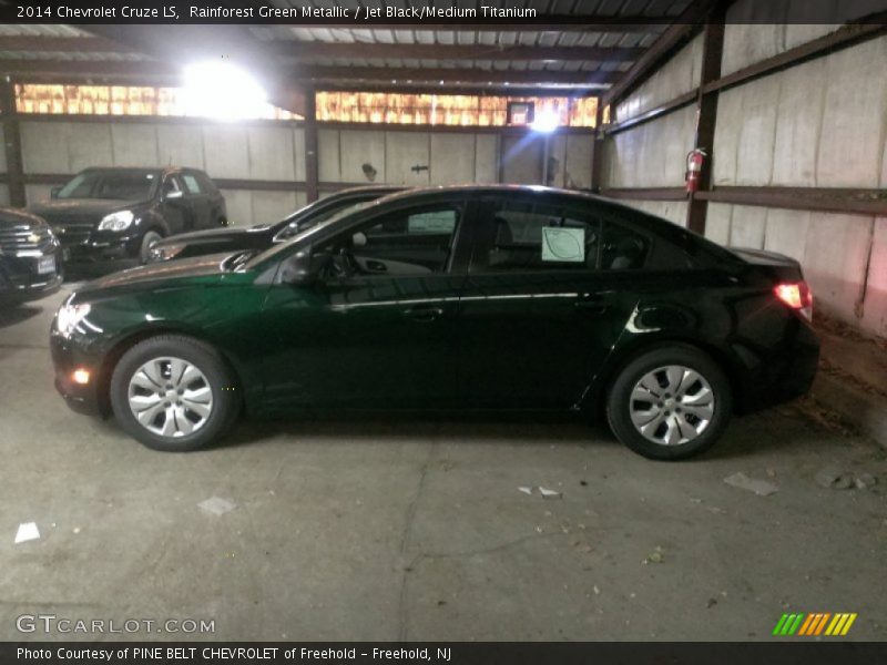 Rainforest Green Metallic / Jet Black/Medium Titanium 2014 Chevrolet Cruze LS