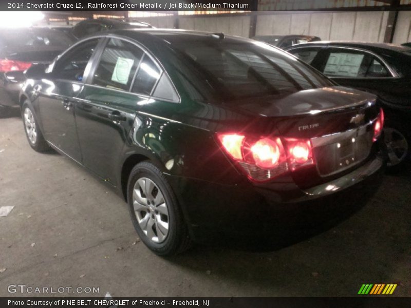 Rainforest Green Metallic / Jet Black/Medium Titanium 2014 Chevrolet Cruze LS