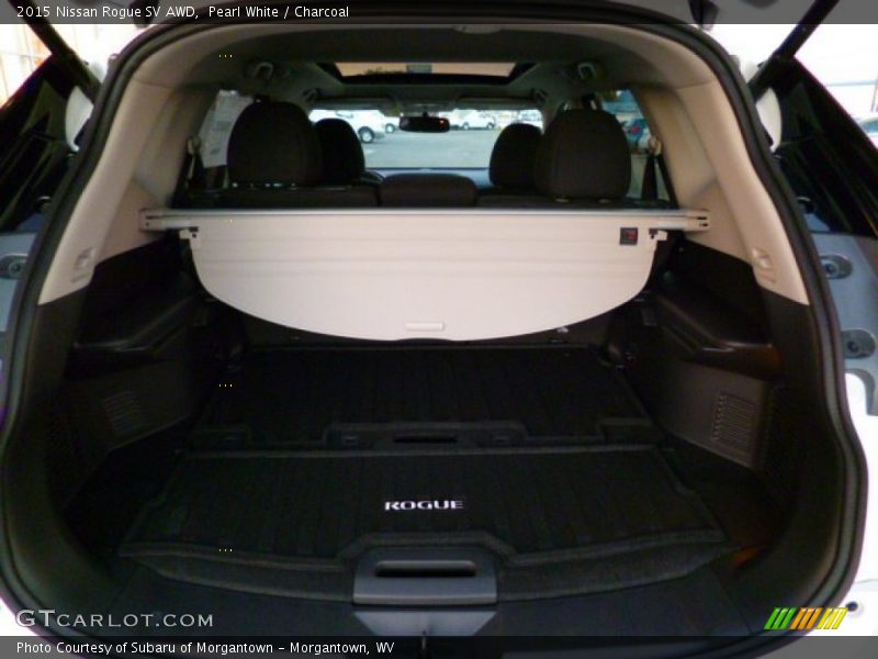 Pearl White / Charcoal 2015 Nissan Rogue SV AWD