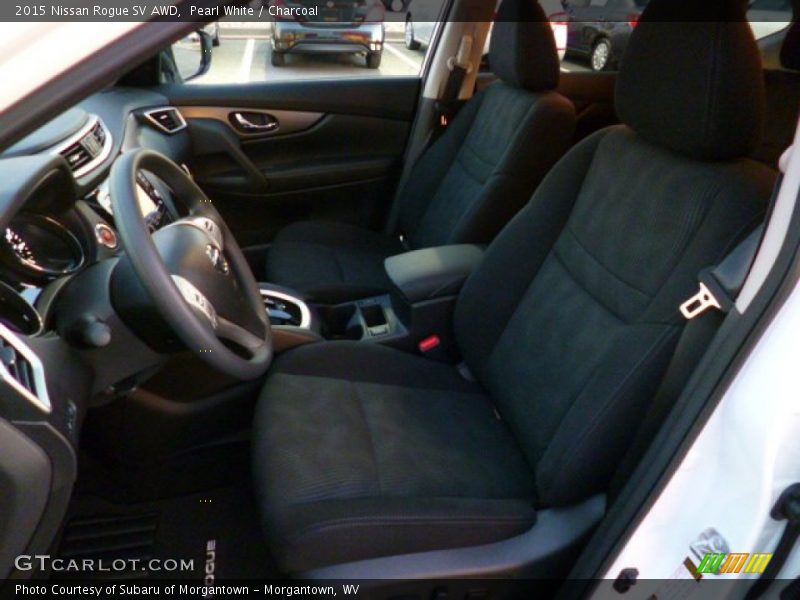 Pearl White / Charcoal 2015 Nissan Rogue SV AWD