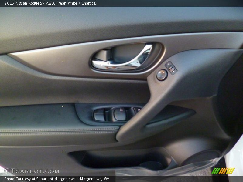 Pearl White / Charcoal 2015 Nissan Rogue SV AWD