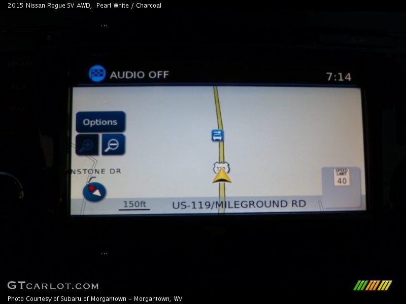 Pearl White / Charcoal 2015 Nissan Rogue SV AWD