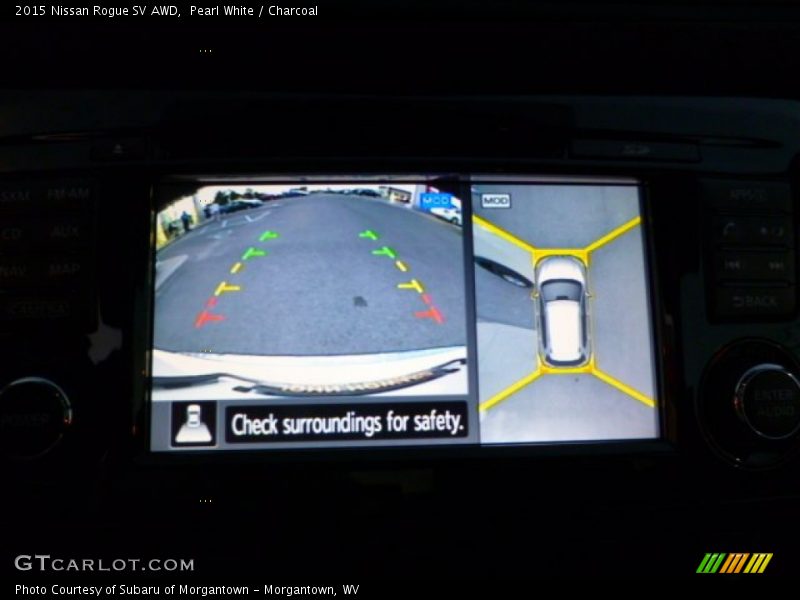 Pearl White / Charcoal 2015 Nissan Rogue SV AWD